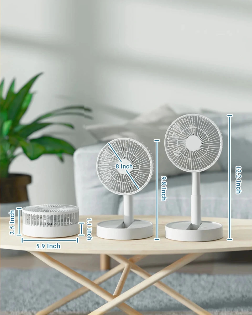 2026 USB Foldable Mini Fan with 4 Speeds & Timer for - Essentials Gadget Love