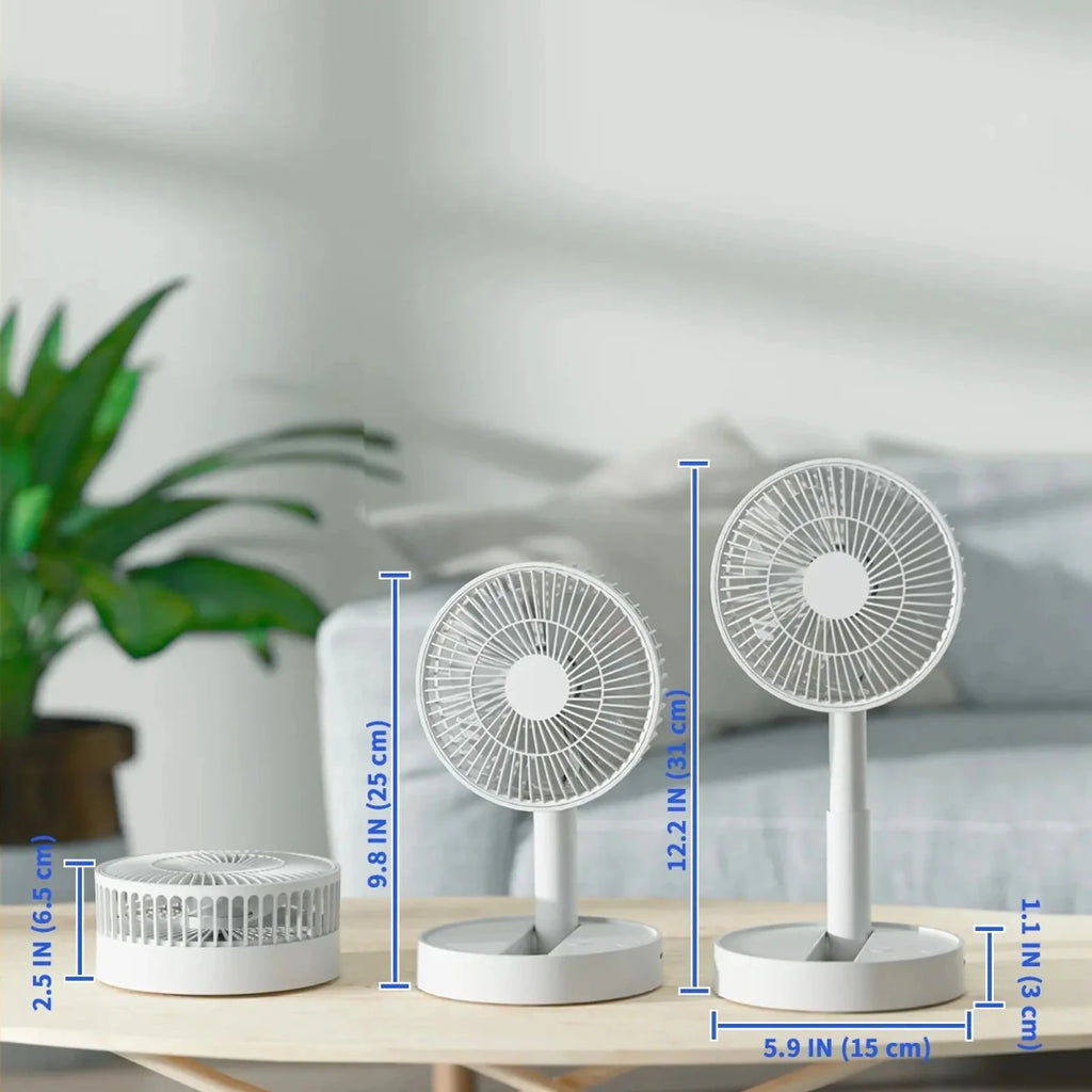 2026 USB Foldable Mini Fan with 4 Speeds & Timer for - Essentials Gadget Love