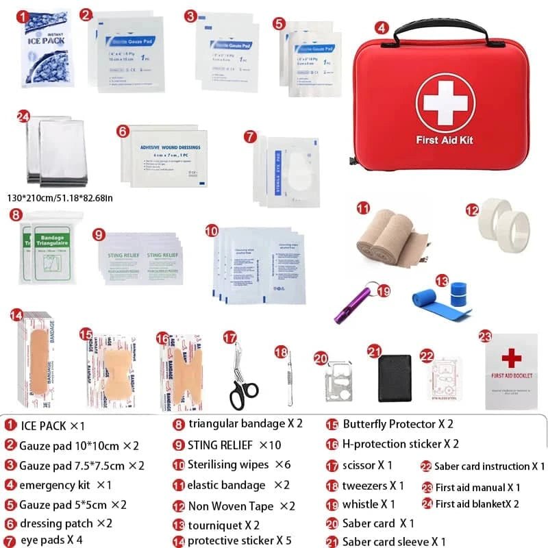 38pcs Essential First Aid Kit for Home & Camping Safety - Essentials Gadget Love