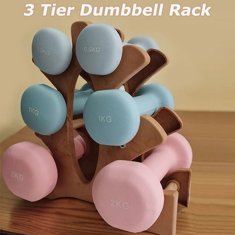 6-Slot Dumbbell Rack for Home Gym Space Saving & Safety - Essentials Gadget Love