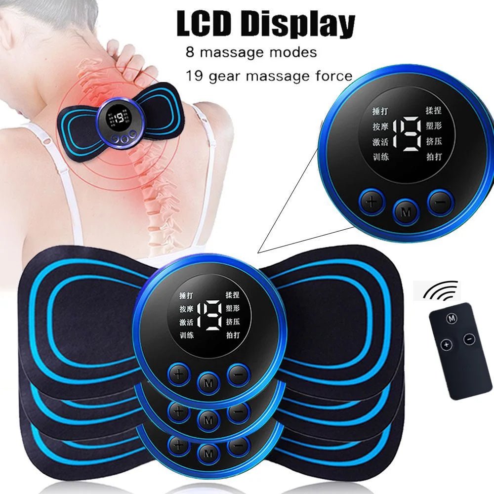 8 Modes 19 Gears Electric Pulse Neck & Body Massager - Essentials Gadget Love