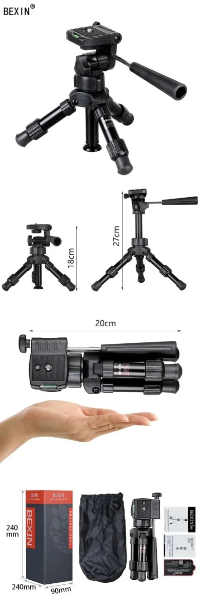 BEXIN Mini Tripod Phone Stand Flexible Folding Pocket - Essentials Gadget Love