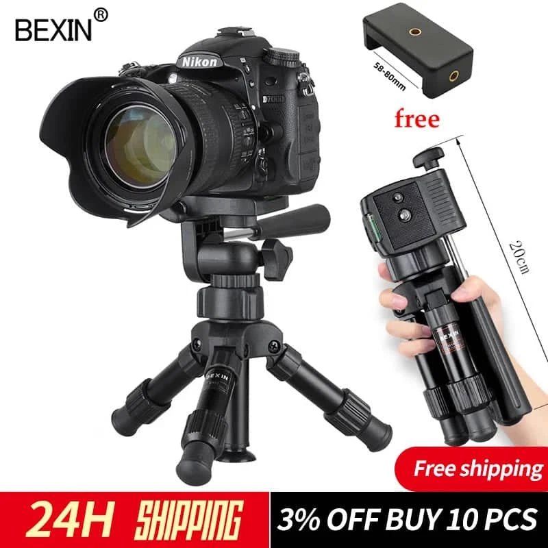 BEXIN Mini Tripod Phone Stand Flexible Folding Pocket - Essentials Gadget Love