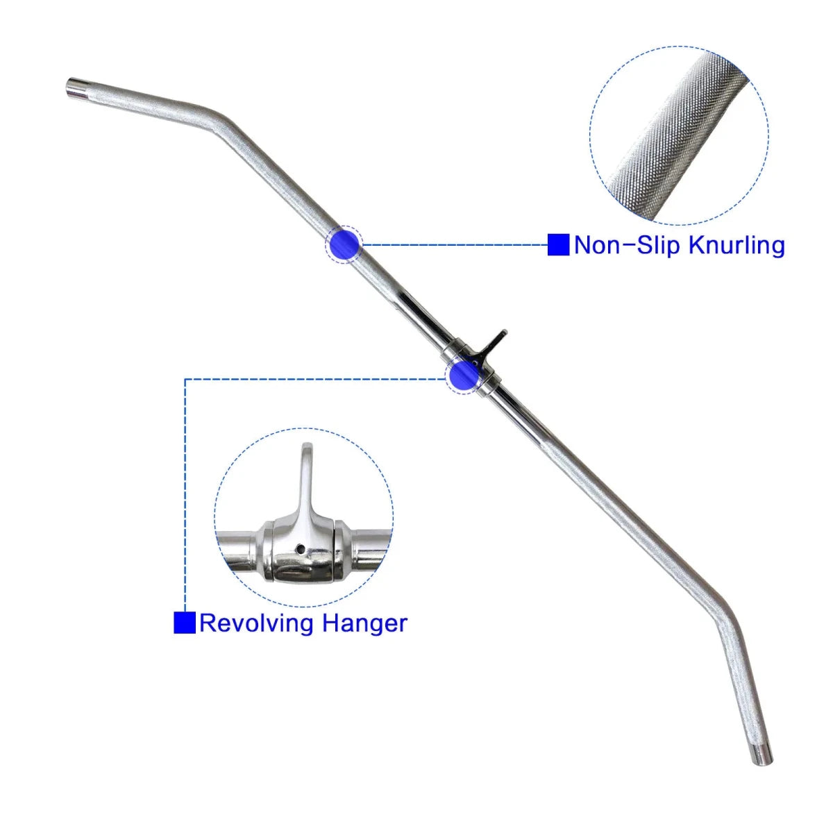Chrome Lat Pull Down Bar with Anti-Rust High Load - Essentials Gadget Love