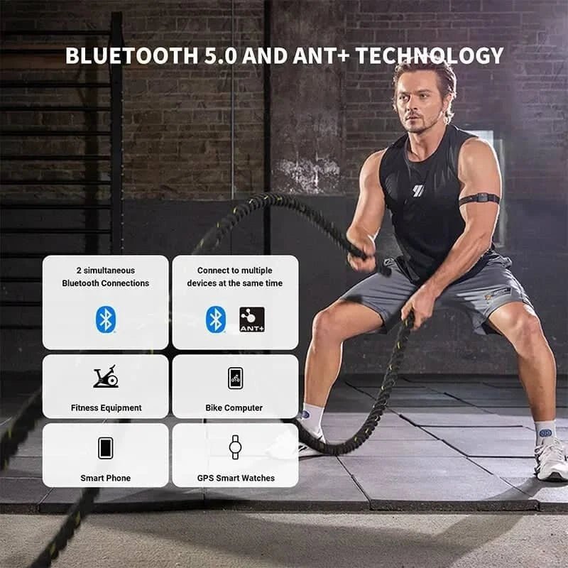 COOSPO HW9 Heart Rate Monitor Armband with HR Zones & - Essentials Gadget Love