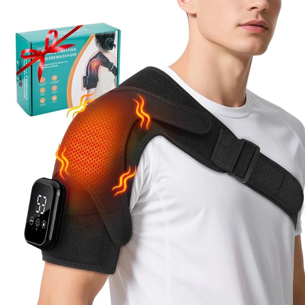 Cordless Magnetic Remote Shoulder Massager with Heating - Essentials Gadget Love
