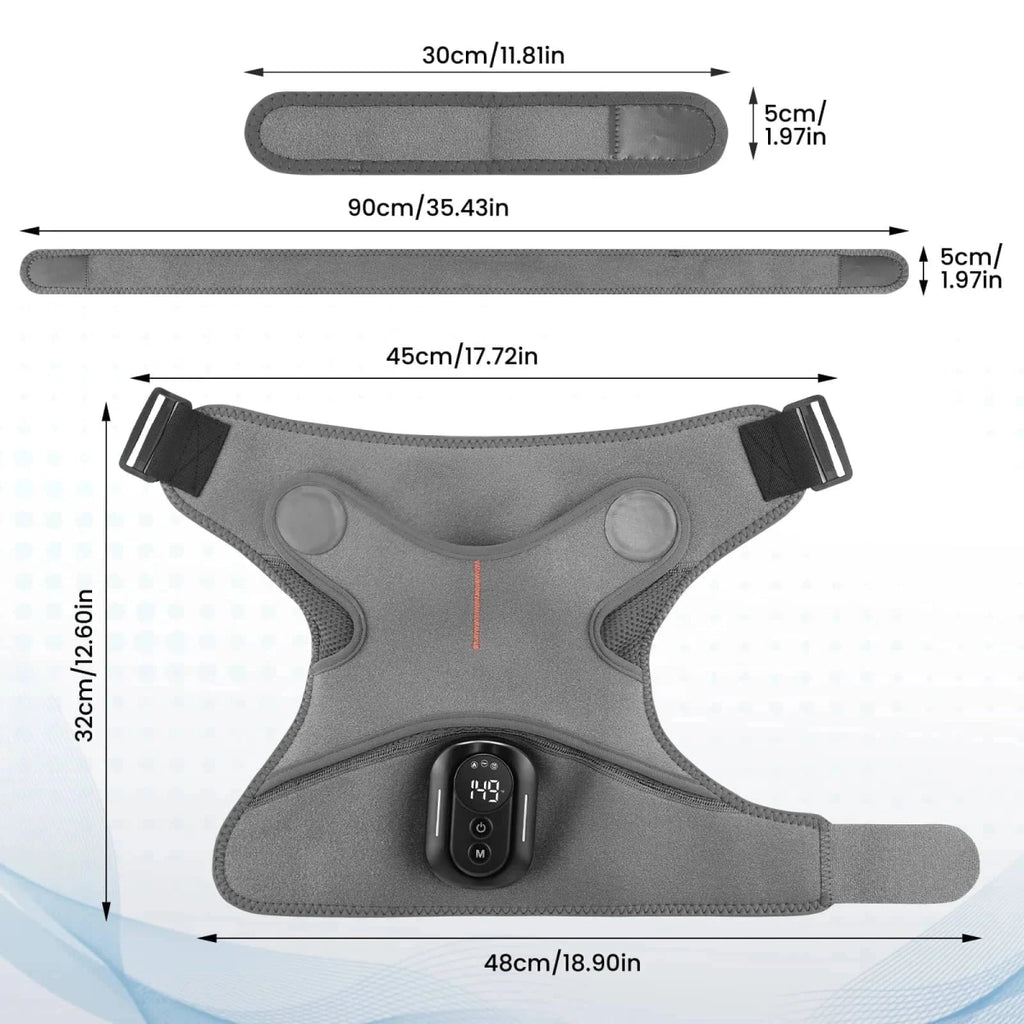 Cordless Magnetic Remote Shoulder Massager with Heating - Essentials Gadget Love