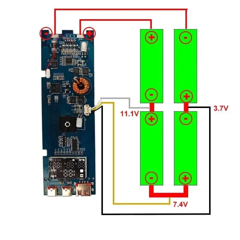 DIY 100W PD Fast Charging Power Bank Case for 4x 21700 - Essentials Gadget Love