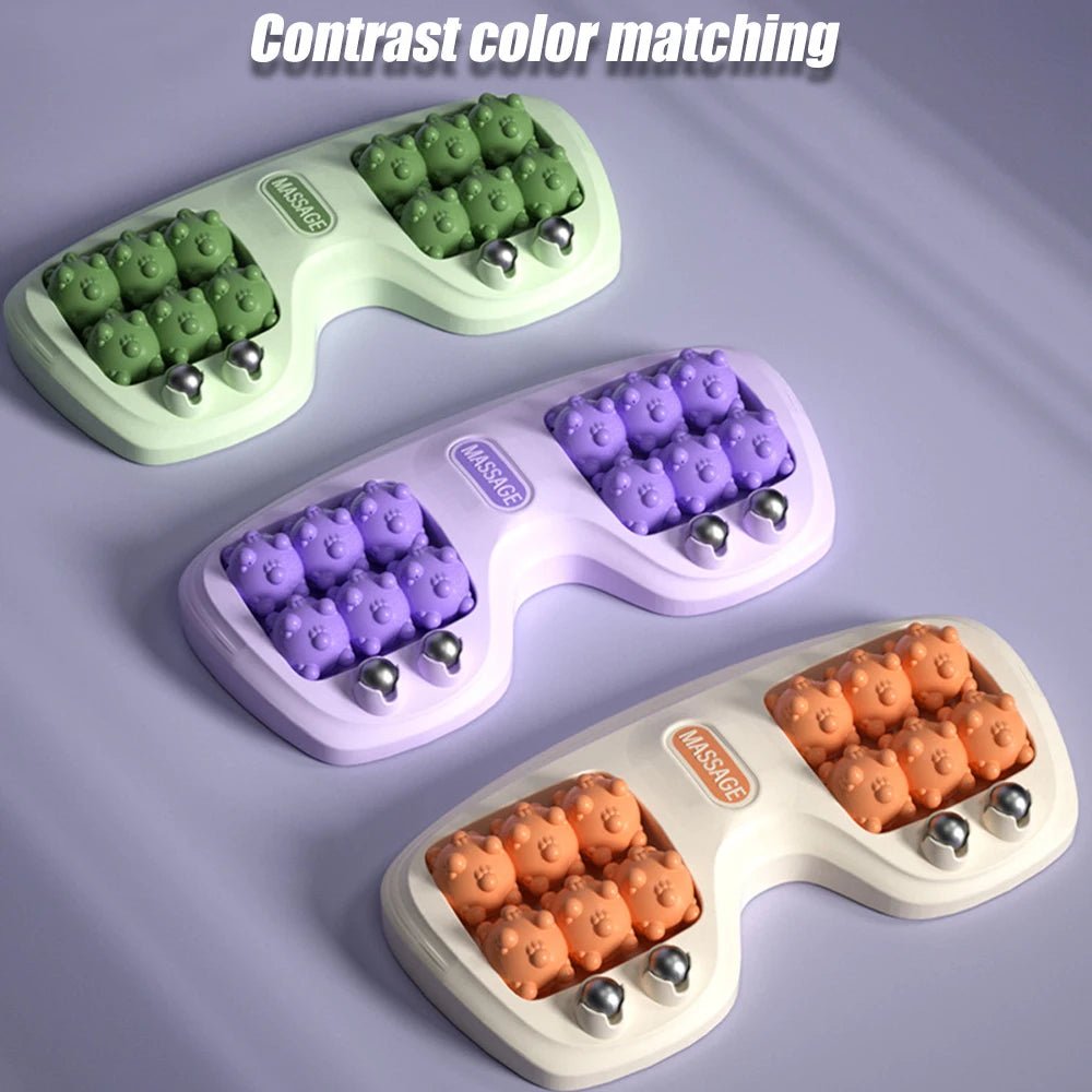 Dual Foot Massager Roller with Magnetic Beads for Pain - Essentials Gadget Love