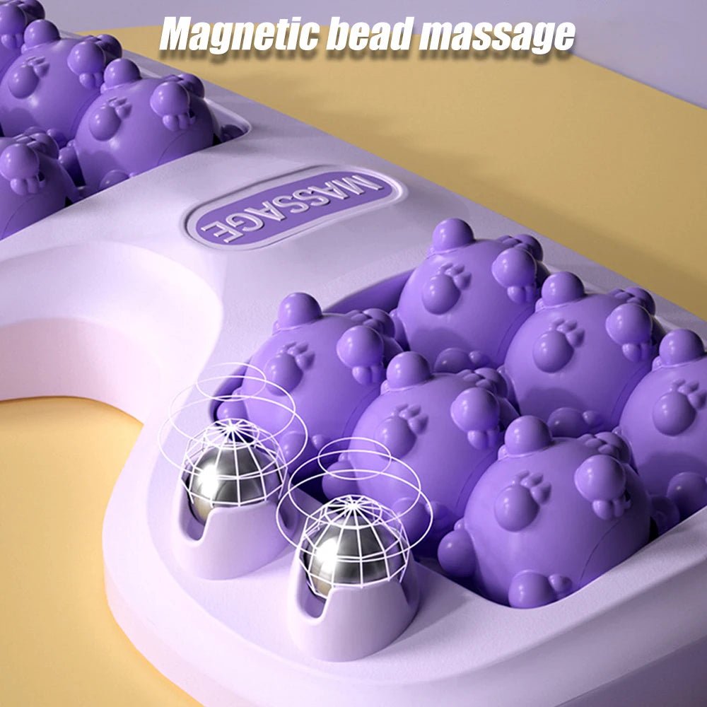 Dual Foot Massager Roller with Magnetic Beads for Pain - Essentials Gadget Love