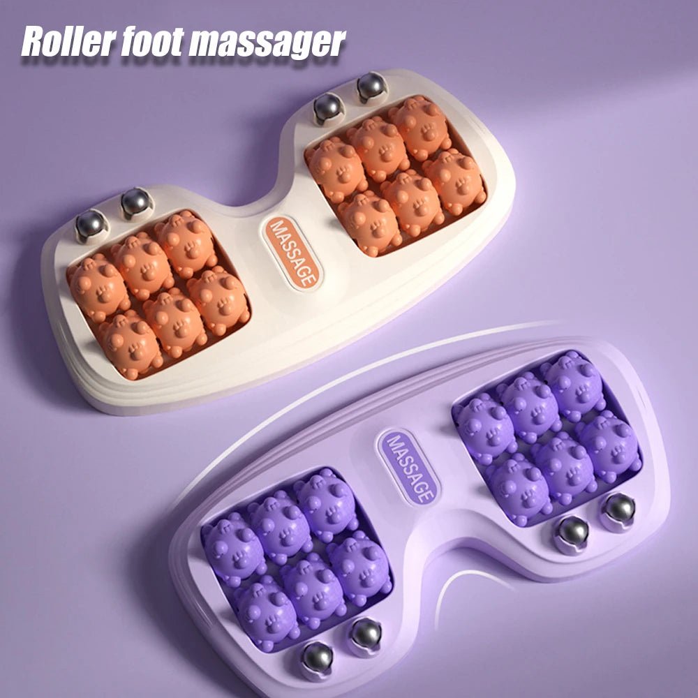 Dual Foot Massager Roller with Magnetic Beads for Pain - Essentials Gadget Love