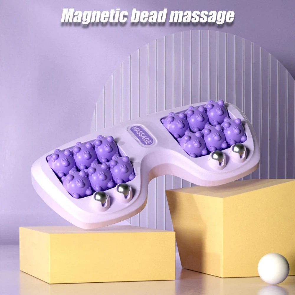 Dual Foot Massager Roller with Magnetic Beads for Pain - Essentials Gadget Love