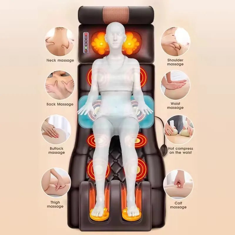 Electric Full Body Massage Mattress with Heating & - Essentials Gadget Love