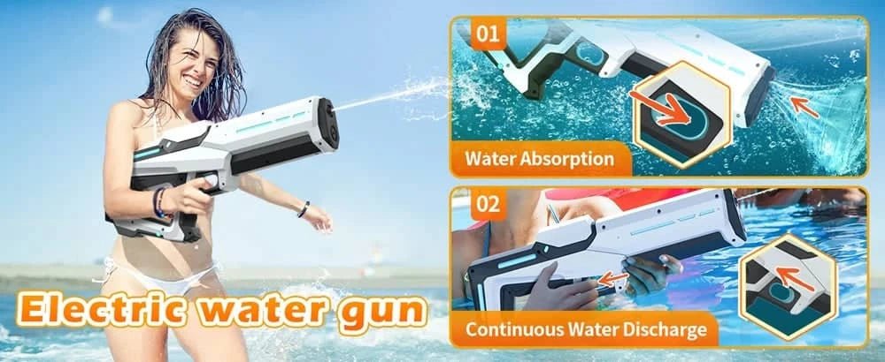 Electric Water Gun Toy for Adults & Kids | Automatic - Essentials Gadget Love