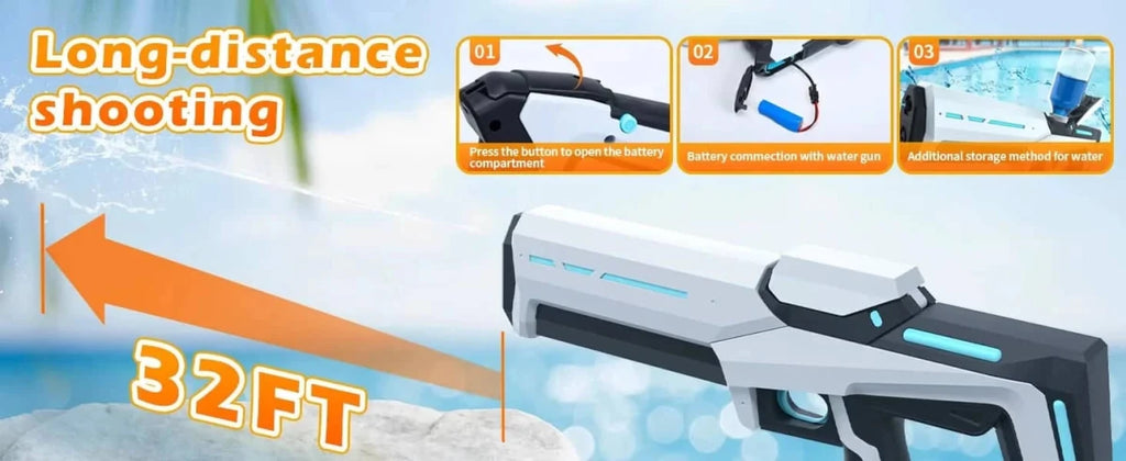 Electric Water Gun Toy for Adults & Kids | Automatic - Essentials Gadget Love