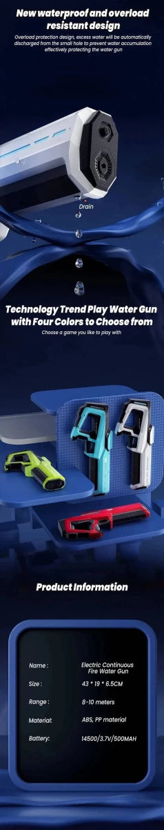 Electric Water Gun Toy for Adults & Kids | Automatic - Essentials Gadget Love