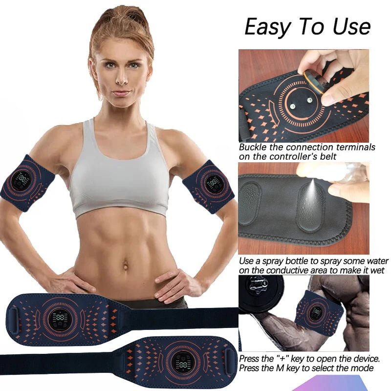 EMS Muscle Toner Arm Trainer & Thigh Leg Stimulator - Essentials Gadget Love