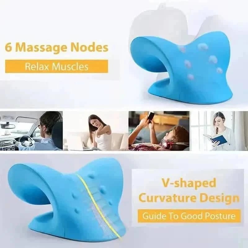 Ergonomic Neck & Shoulder Relaxer Pillow with 15 - Essentials Gadget Love