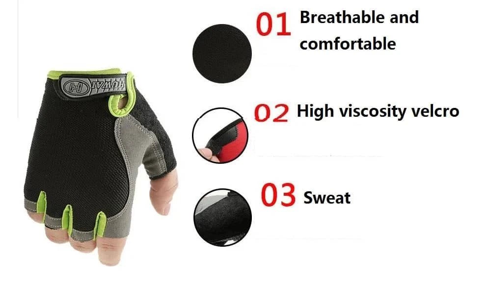Fingerless Gym Gloves for Men and Women - Anti Slip - Essentials Gadget Love