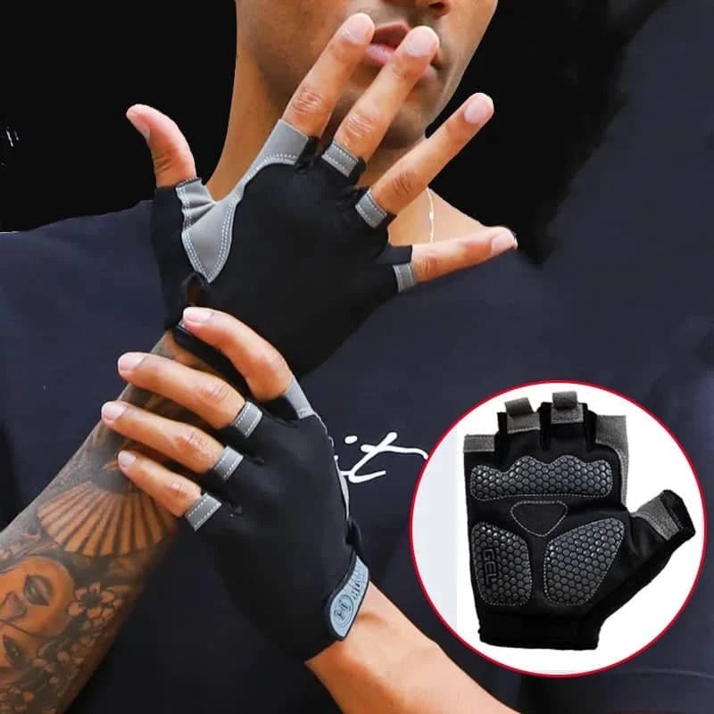 Fingerless Gym Gloves for Men and Women - Anti Slip - Essentials Gadget Love