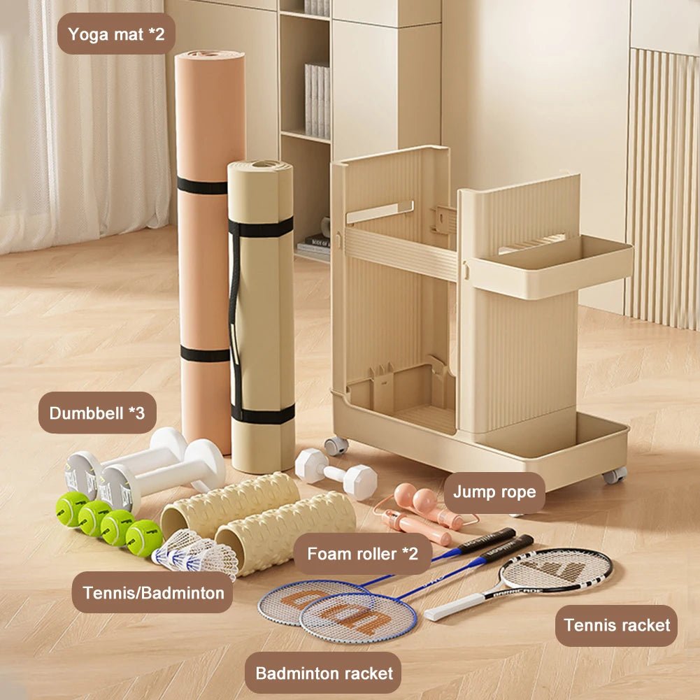 Gym Equipment Holder with Wheels - Fitness & Yoga - Essentials Gadget Love