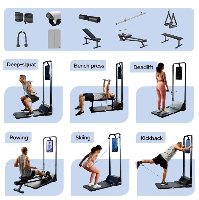 Gym Monster 2 Smart Fitness Home Gym with 21.5'' HD - Essentials Gadget Love