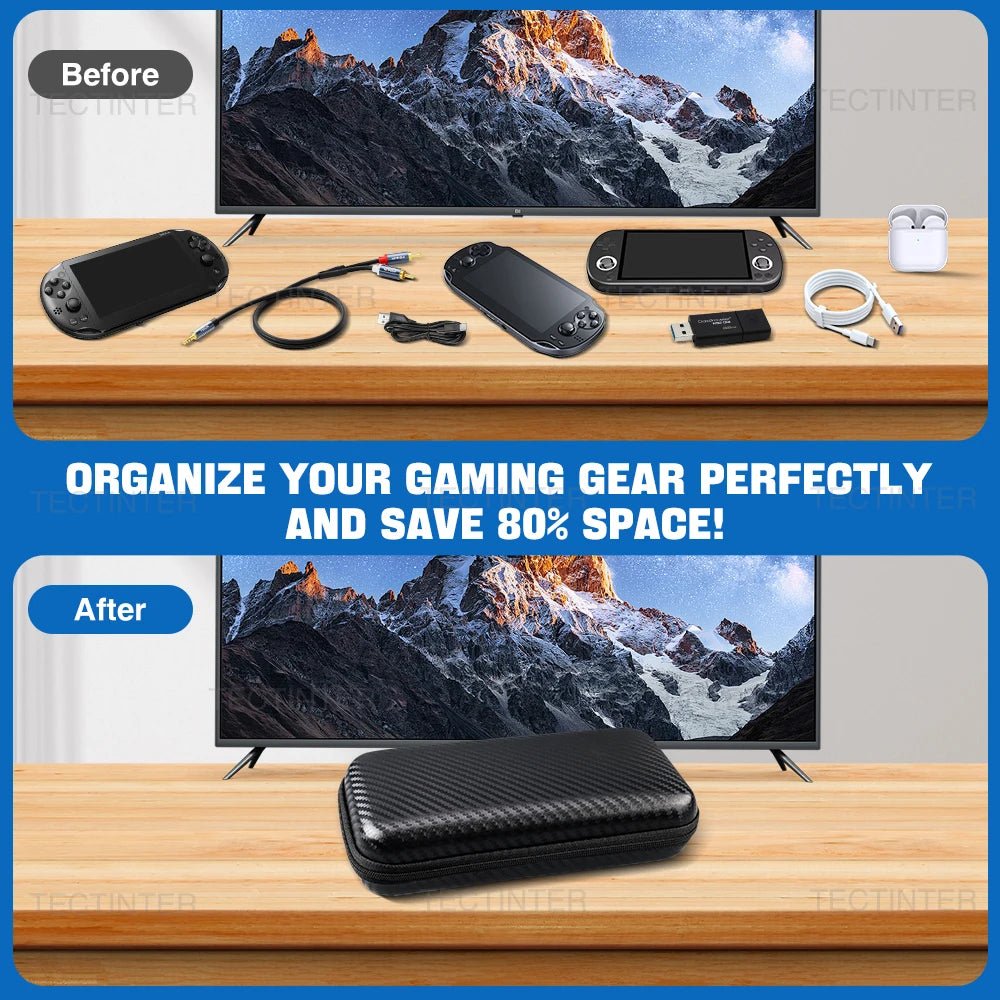 Hard PU Carrying Case & Screen Protector for R36S Game - Essentials Gadget Love