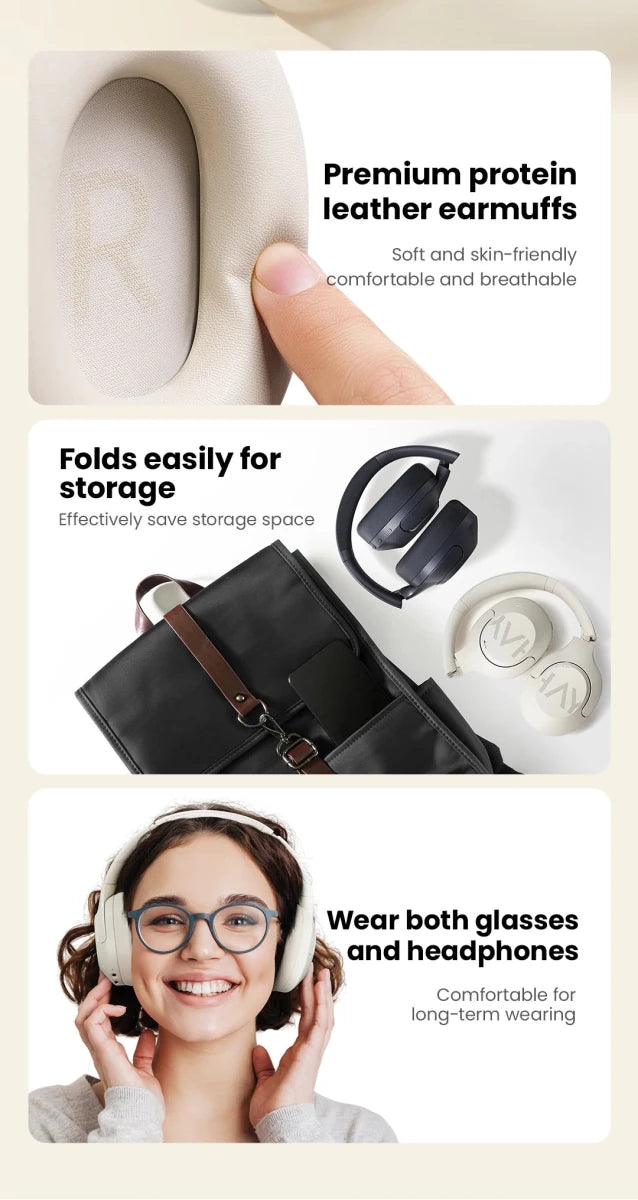 HAYLOU S30 Wireless Bluetooth 5.4 ANC Headphones with - Essentials Gadget Love