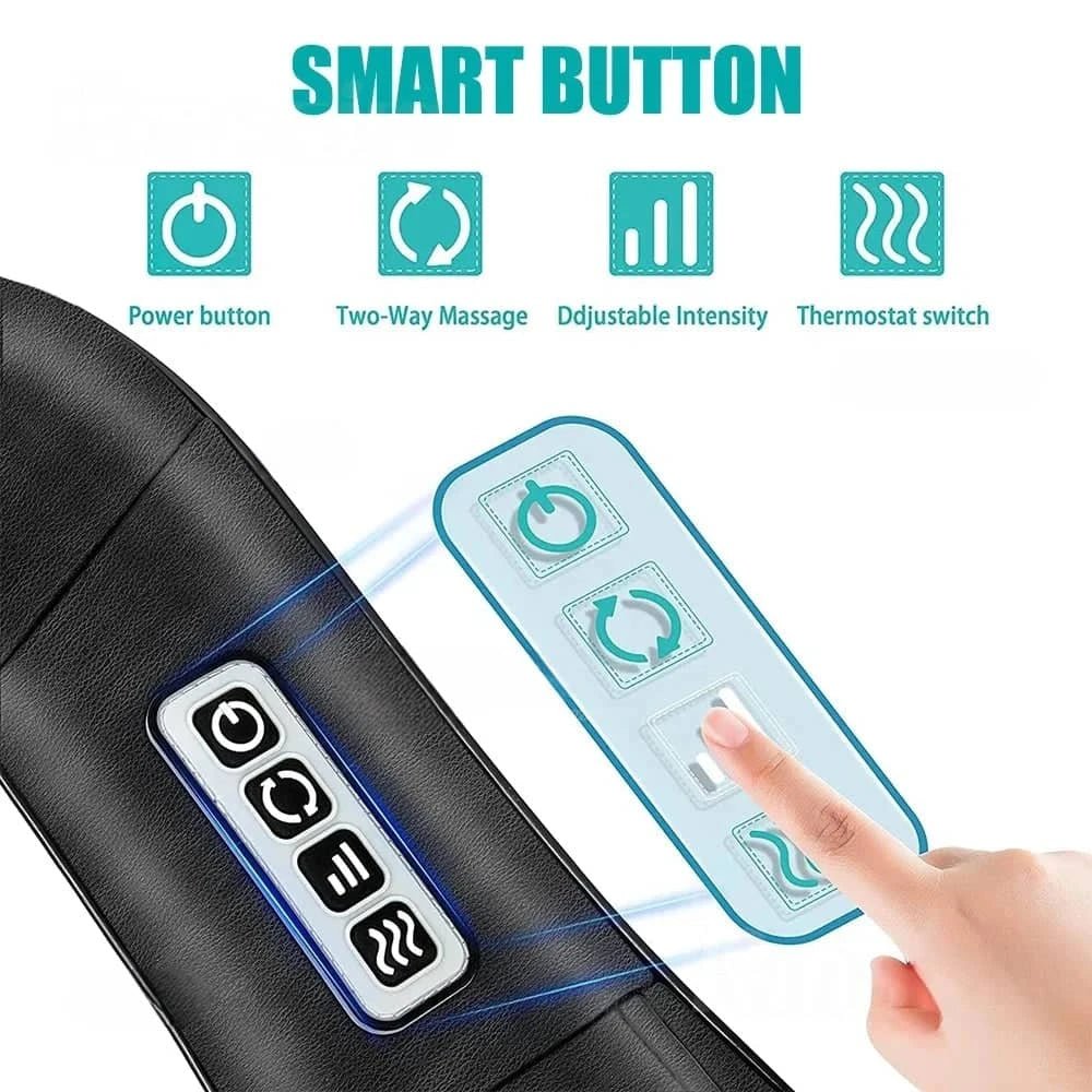 Heated Shiatsu Neck & Shoulder Massager with Deep - Essentials Gadget Love