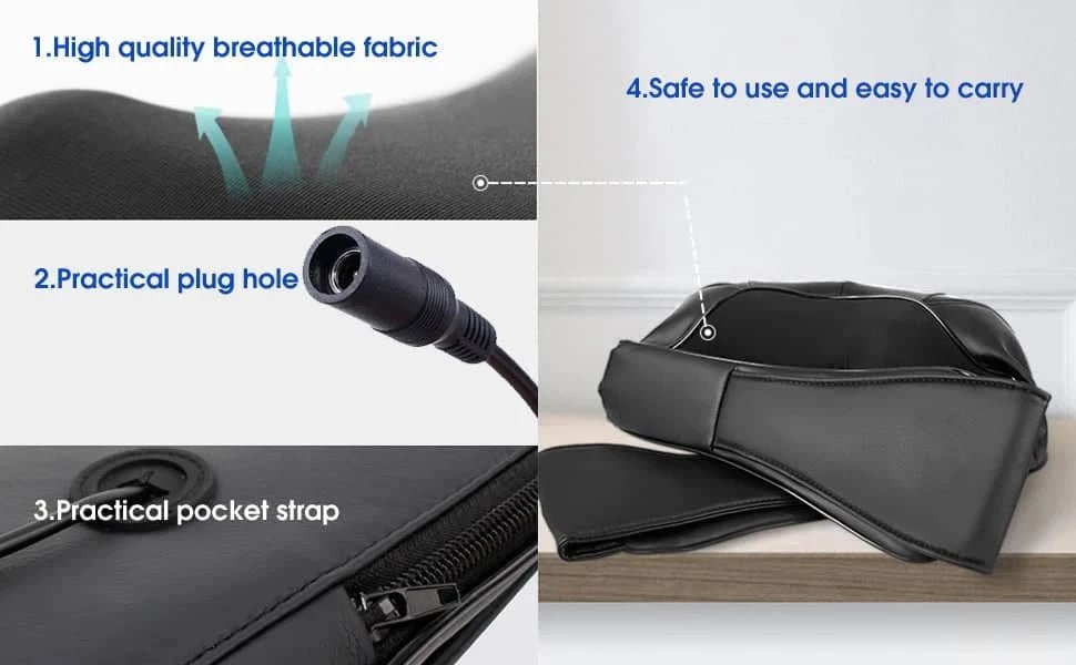 Heated Shiatsu Neck & Shoulder Massager with Deep - Essentials Gadget Love