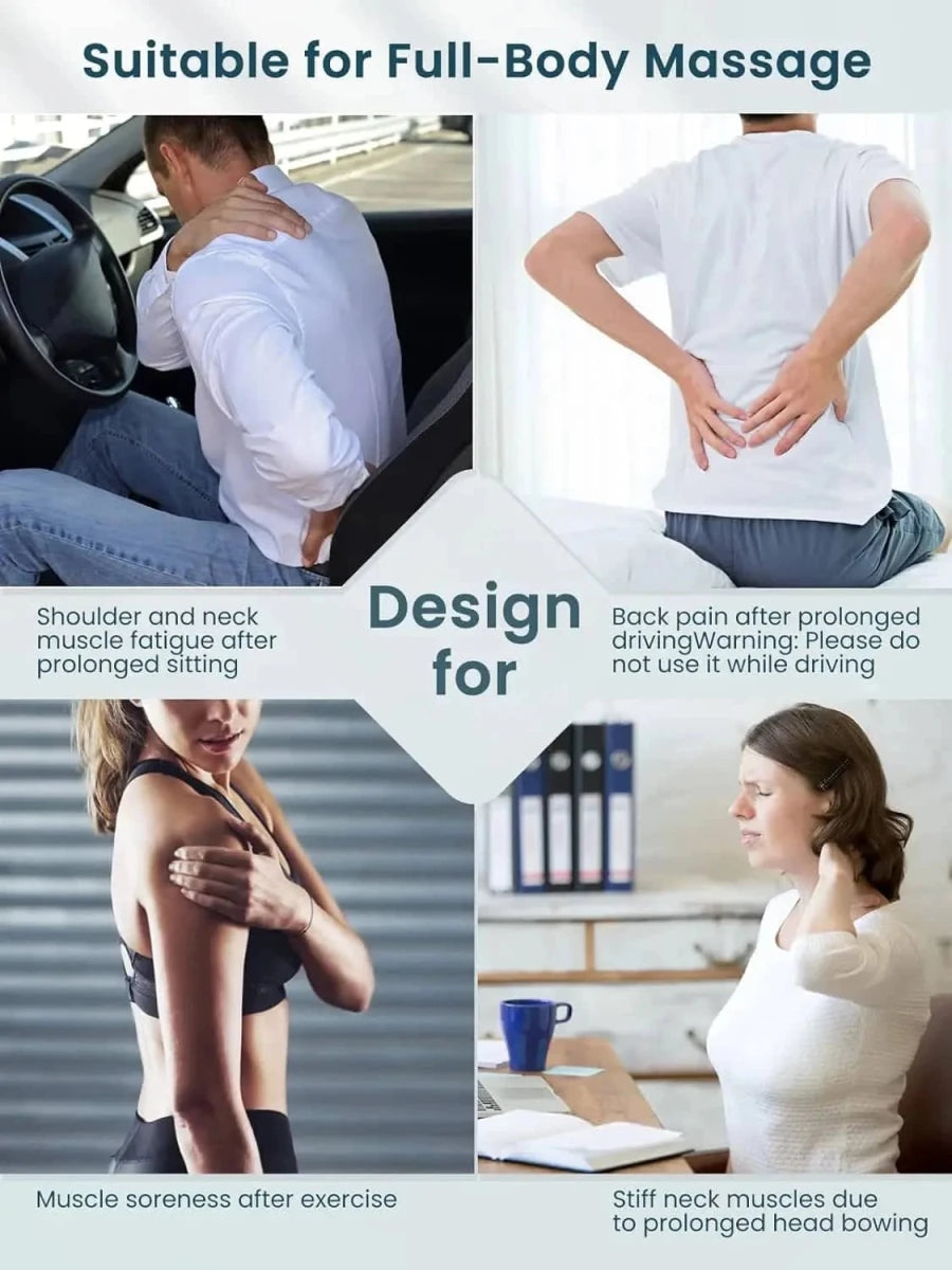 Heated Shiatsu Neck & Shoulder Massager with Deep - Essentials Gadget Love