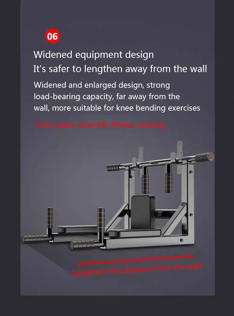 Home Gym Wall-Mounted Pull-Up Bar for Indoor Fitness - Essentials Gadget Love
