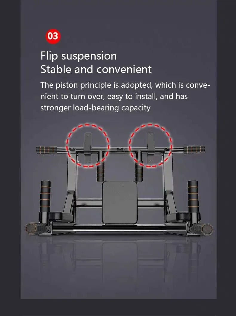 Home Gym Wall-Mounted Pull-Up Bar for Indoor Fitness - Essentials Gadget Love