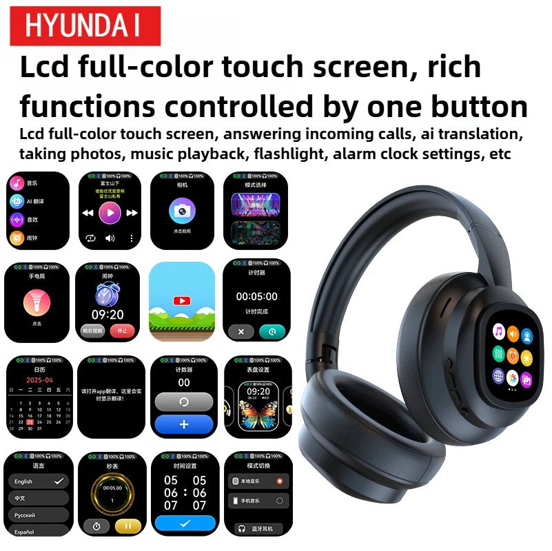 HYUNDAI X1PRO Bluetooth 6.0 Wireless Headphones with - Essentials Gadget Love