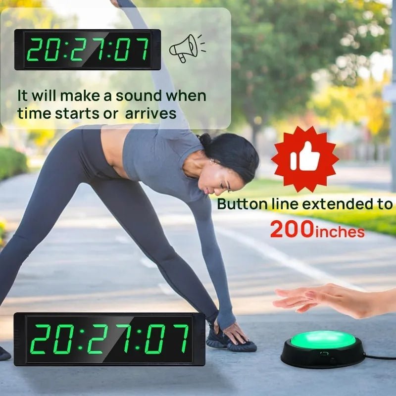 Large Digital Gym Timer Clock with Stopwatch & - Essentials Gadget Love
