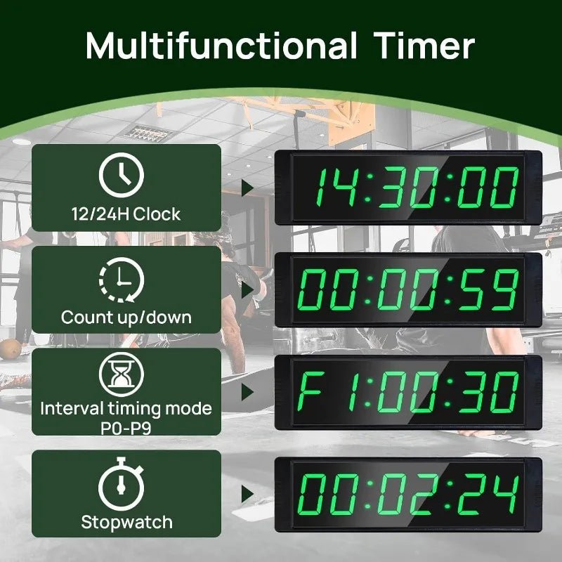 Large Digital Gym Timer Clock with Stopwatch & - Essentials Gadget Love