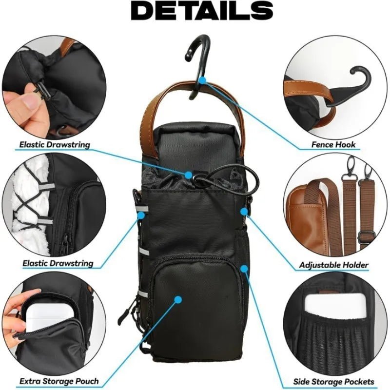 Magnetic Gym Crossbody Bag with Water Bottle Holder & - Essentials Gadget Love