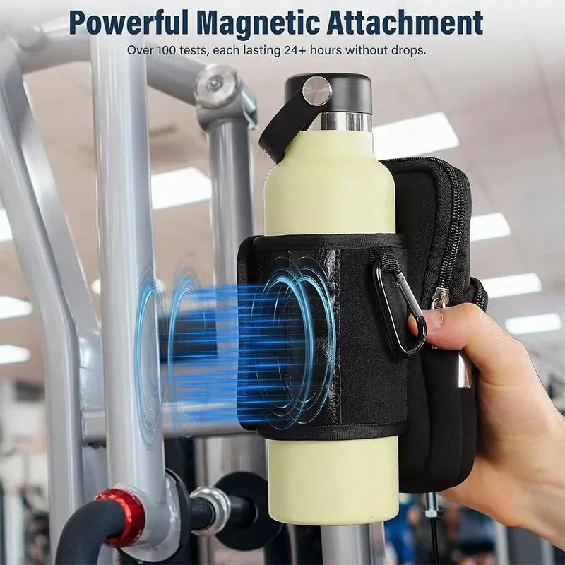 Magnetic Gym Handbag with Phone Holder & Cup Sleeve - Essentials Gadget Love