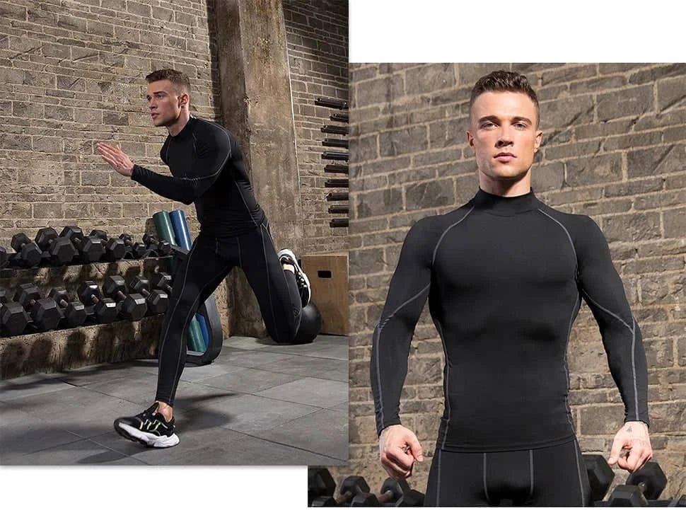 Men's Quick Dry Compression Long Sleeve Gym T-Shirt - Essentials Gadget Love