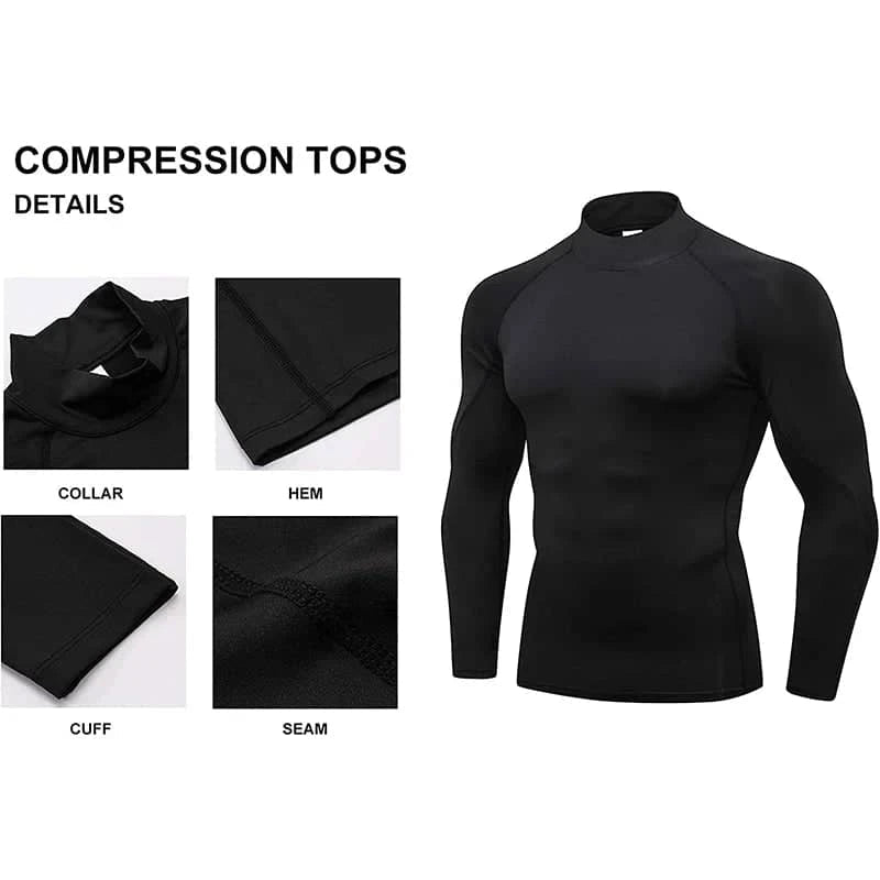 Men's Quick Dry Compression Long Sleeve Gym T-Shirt - Essentials Gadget Love
