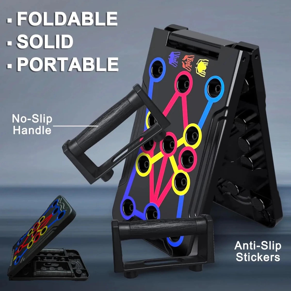 Portable Foldable Push Up Board Multifunction Workout - Essentials Gadget Love