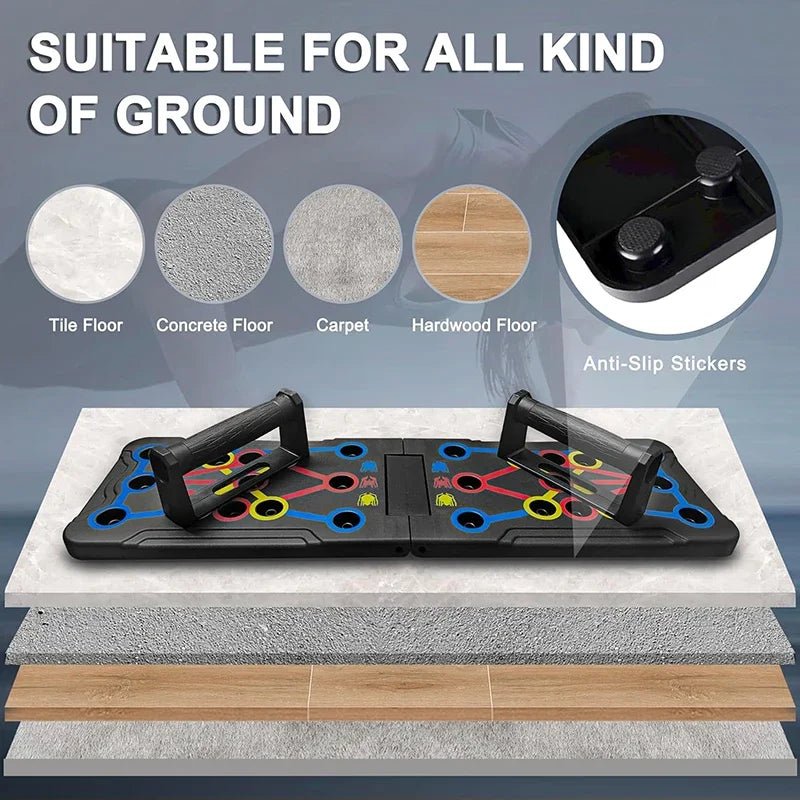 Portable Foldable Push Up Board Multifunction Workout - Essentials Gadget Love