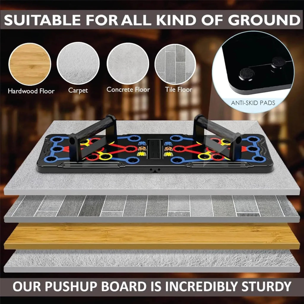 Portable Foldable Push Up Board Multifunction Workout - Essentials Gadget Love