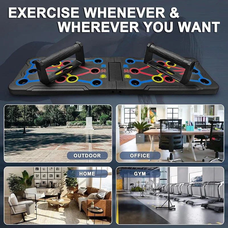 Portable Foldable Push Up Board Multifunction Workout - Essentials Gadget Love