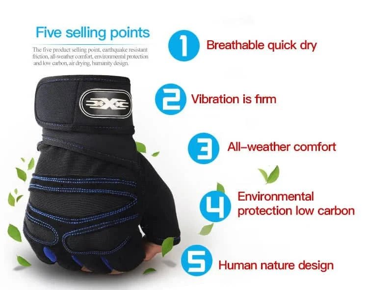 Premium Gym Gloves for Men & Women with Wrist Support - Essentials Gadget Love