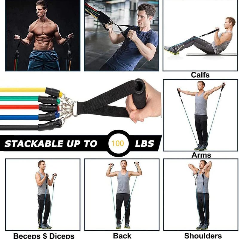 Professional Resistance Bands Set for Bodybuilding & - Essentials Gadget Love
