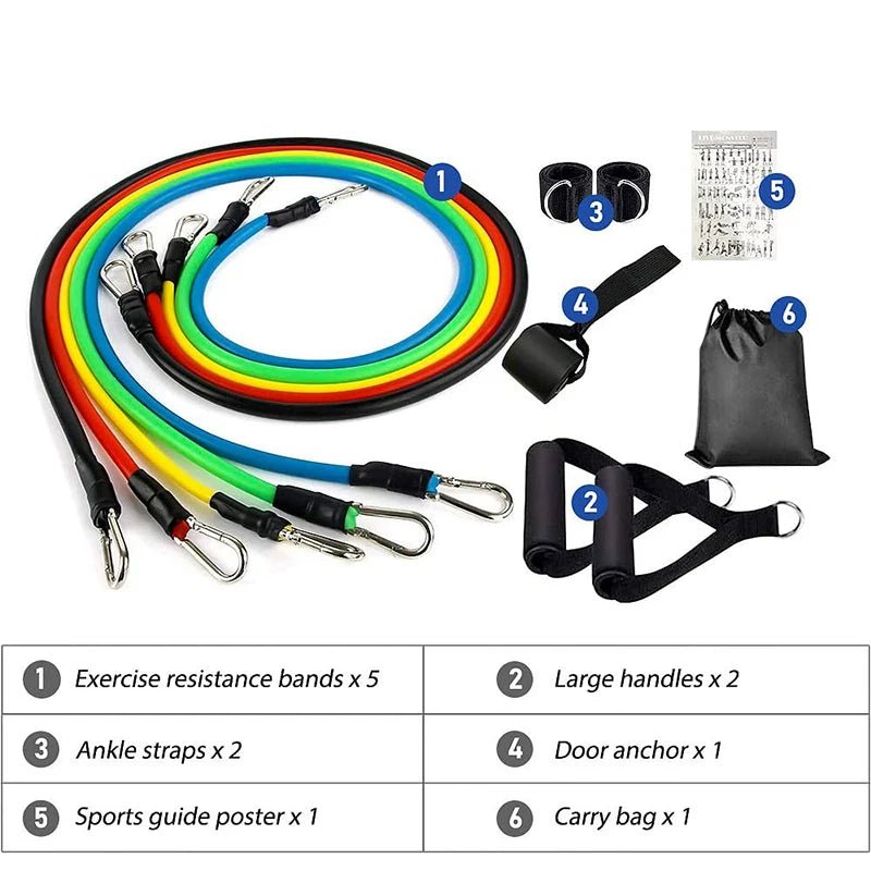 Professional Resistance Bands Set for Bodybuilding & - Essentials Gadget Love