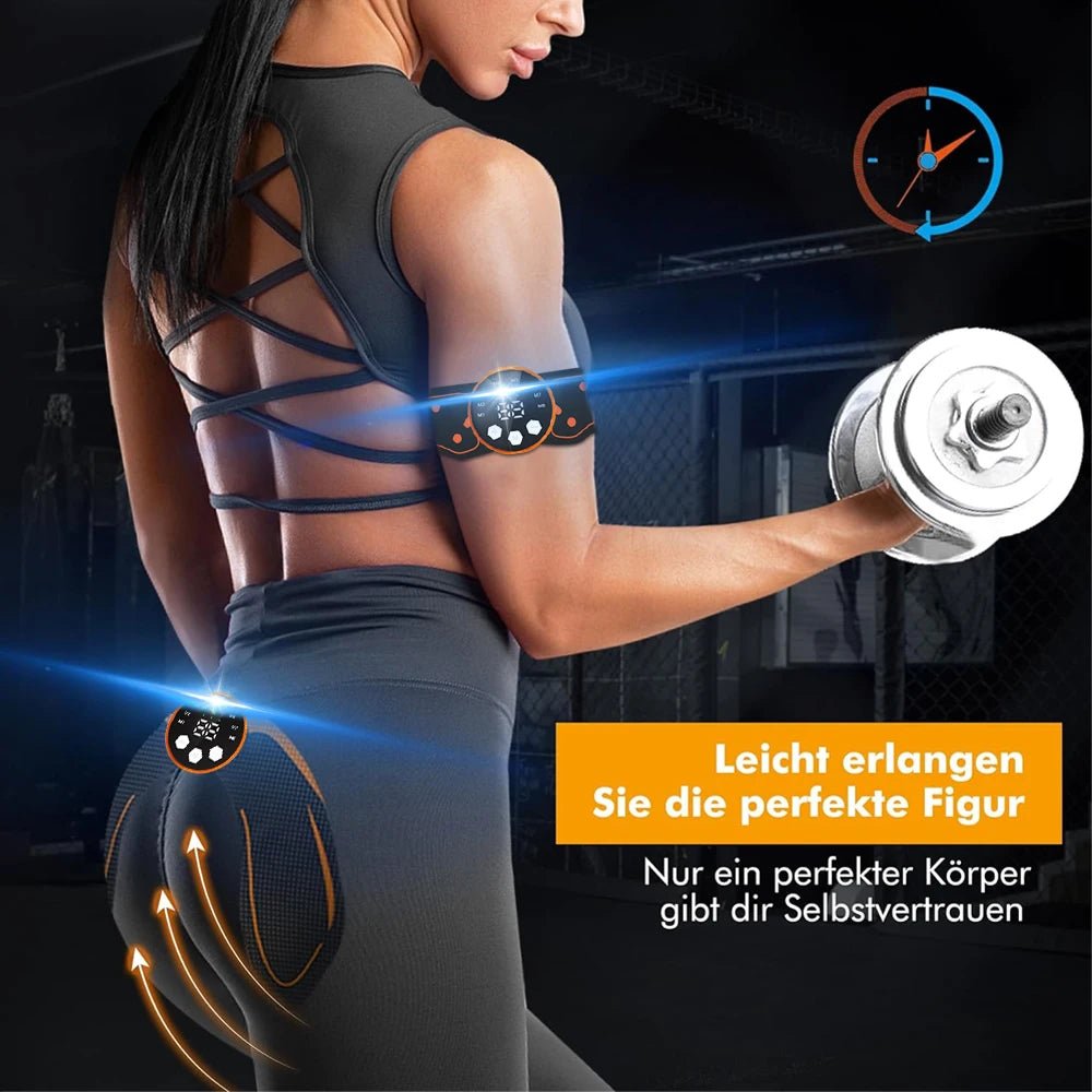 Rechargeable EMS Abdominal Trainer for Muscle Toning & - Essentials Gadget Love