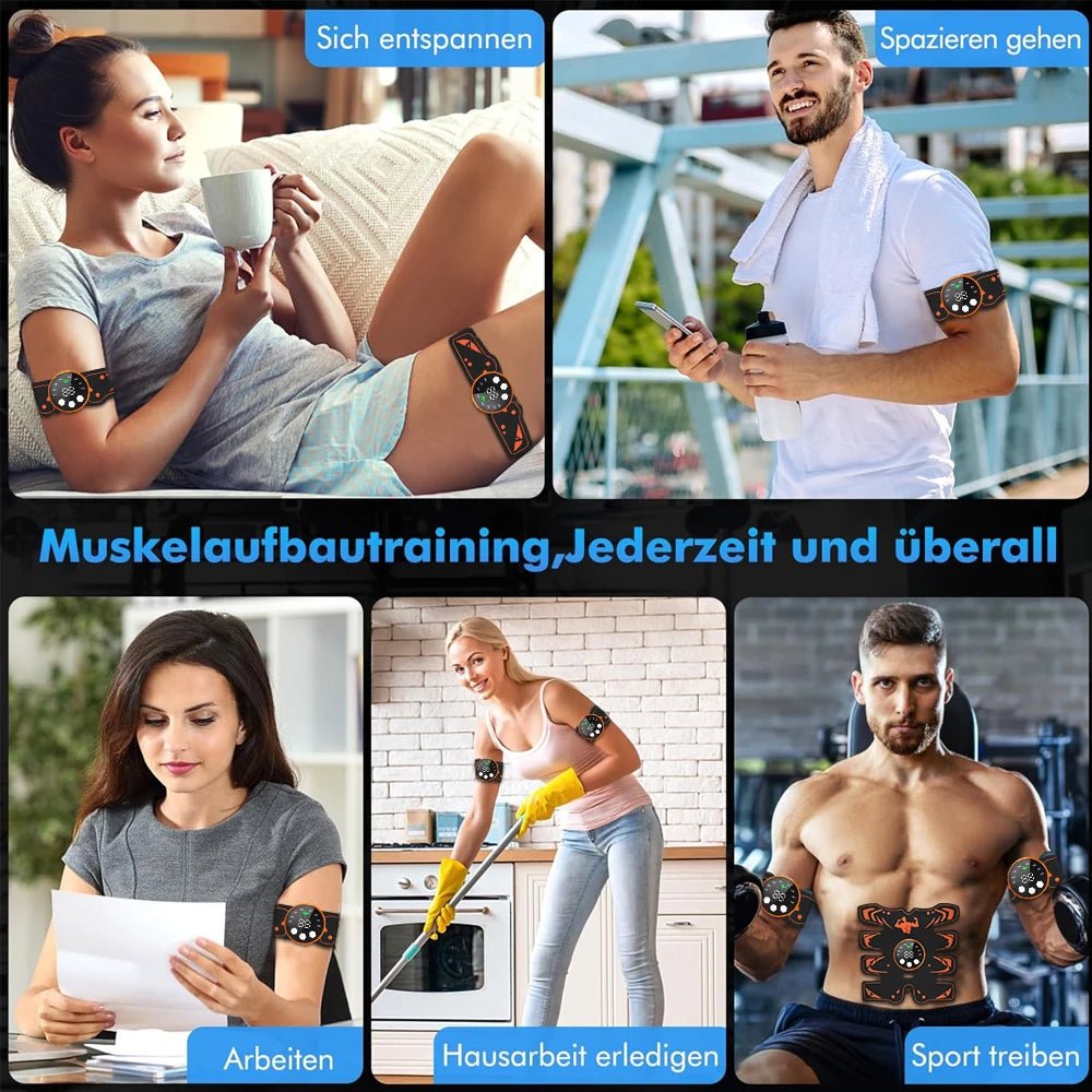 Rechargeable EMS Abdominal Trainer for Muscle Toning & - Essentials Gadget Love