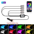RGB LED Car Interior Ambient Foot Strip Lighting Kit - Essentials Gadget Love